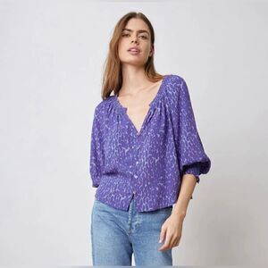 Rails Mariah Static Leopard blouse, M. NWT